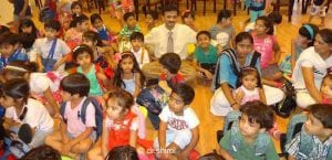 Caterpillar1 Dr Shirol in summer camp with kids